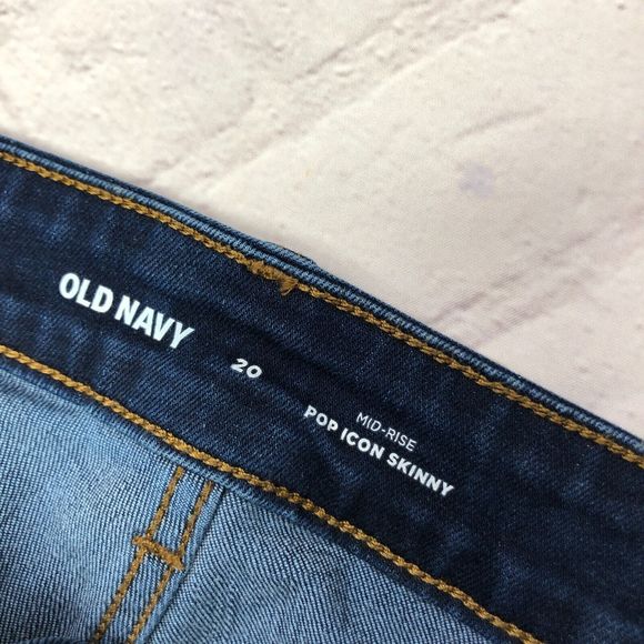 Old Navy Women Mid Rise Pop Icon Skinny Jeans Size 20 Blue Denim B242 -27 - Picture 7 of 15
